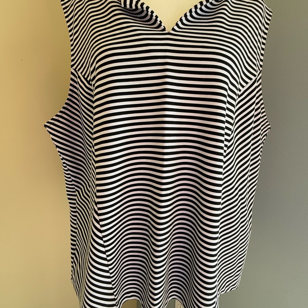 Talbots Black and White Tank Top